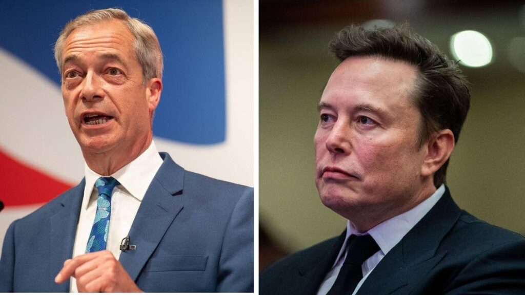 ‘I disagree’ - Nigel Farage hits back after Elon Musk called for him to be removed as Reform leader