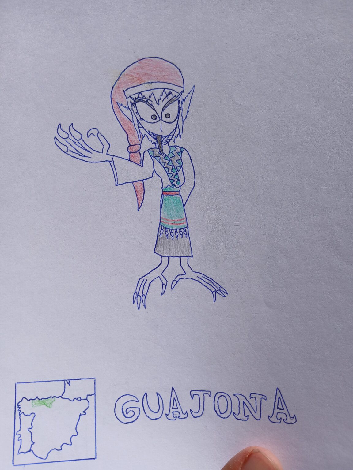 An illustration of a Guajona (Cantabra and Asturian Mythology) that I made a year ago