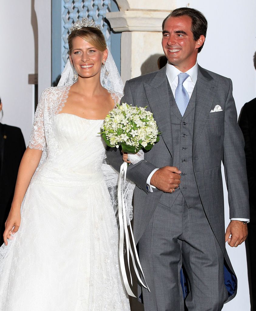 Prince Nikolaos of Greece and Tatiana Blatnik on their wedding day
