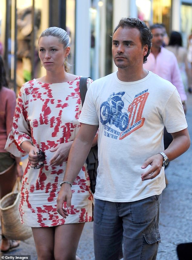 Less than a month later, the princess was hit with more terrifying news after it was revealed that her stepbrother, Attilio Brillembourg III, had vanished in the middle of the night in Malibu (pictured with his rumoured girlfriend, Kiera Chaplin, granddaughter of Charlie Chaplin)
