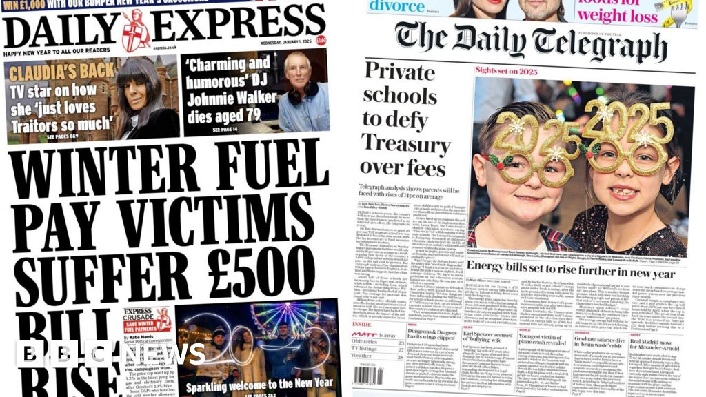 Energy bills 'to rise further' and world rings in 2025