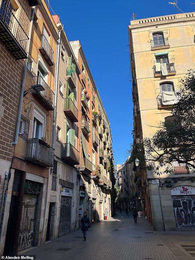 A row of flats in Barcelona today. Many locals fear the impact of short term rentals and foreign nationals buying homes for speculation