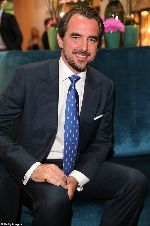 Prince Nikolaos (pictured in 2016), 55, and Chrysí, daughter of ship owner Giorgos Vardinogiannis and Agapi Politi, have reportedly attended several family events together