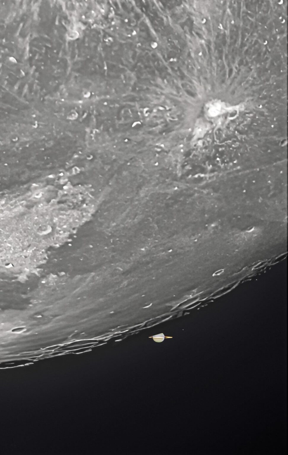 I Imaged Saturn and Titan Passing Behind the Moon with my Telescope