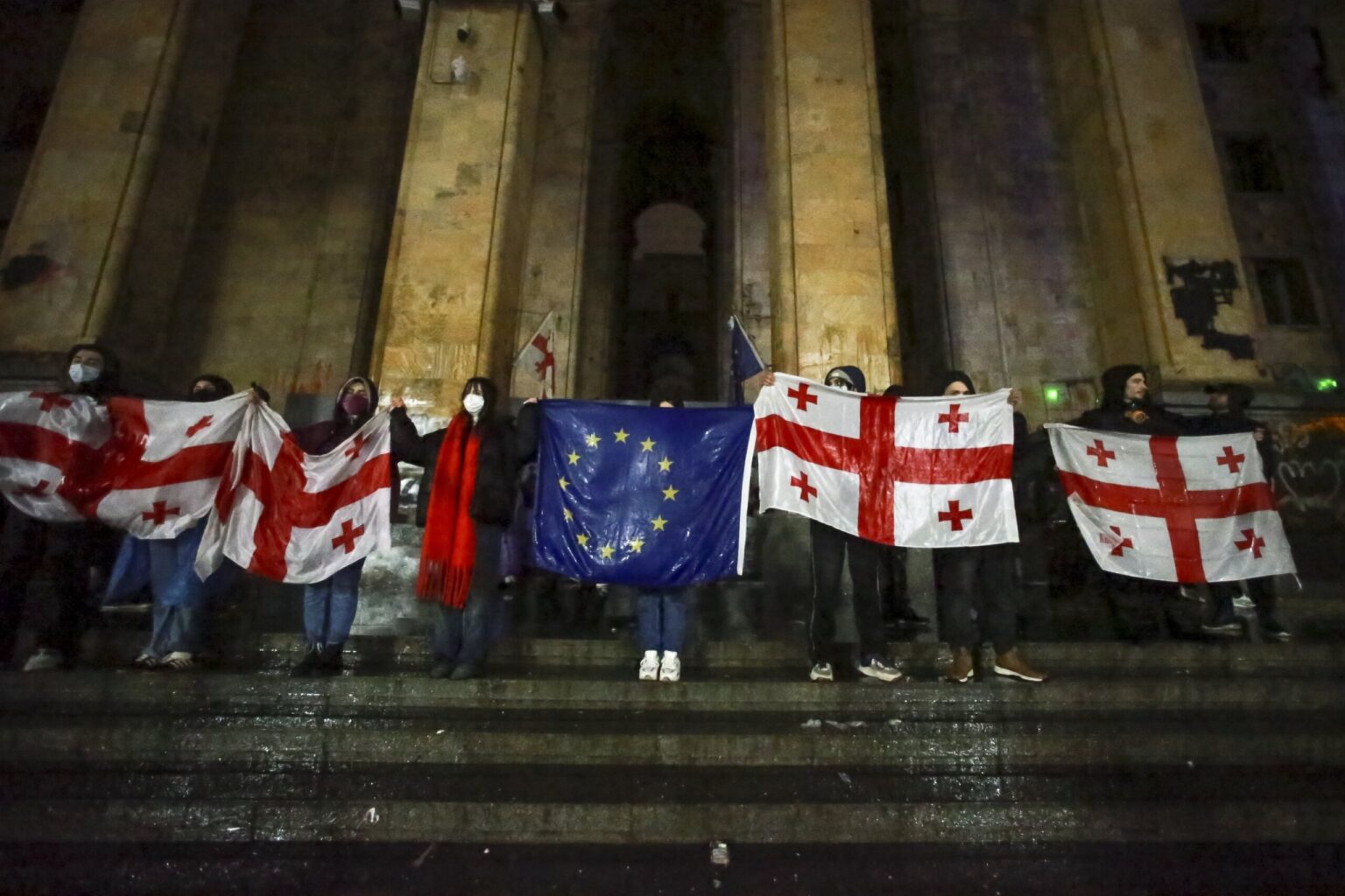 Protests lay bare a clash of values and interests as Georgia navigates a Russia-West standoff