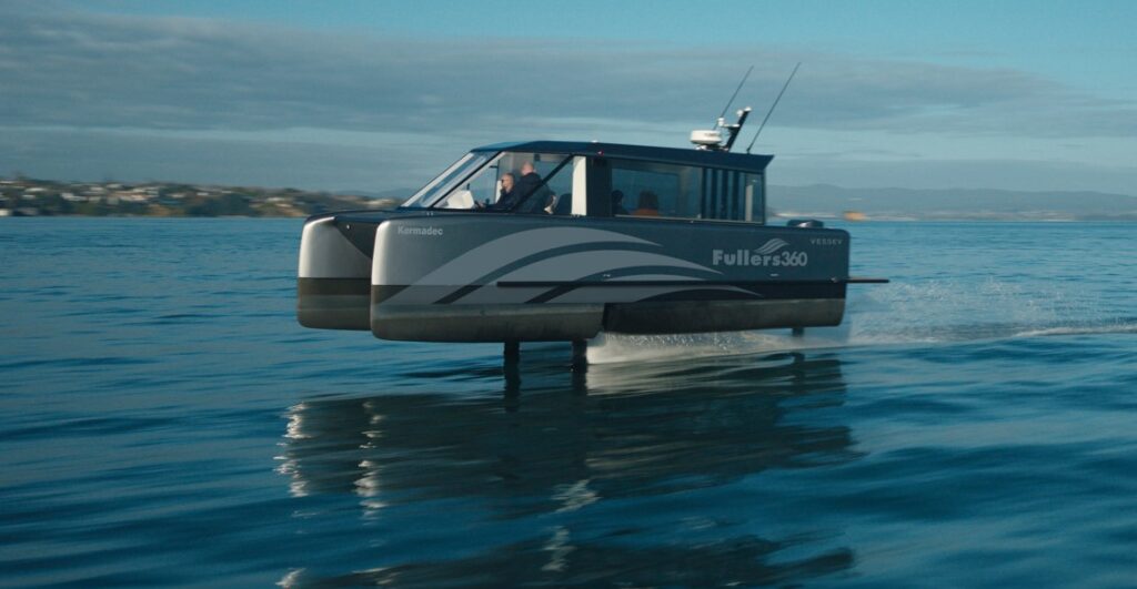 Vessev: Electric hydrofoiling ferry enters service in New Zealand