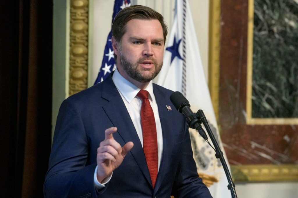Trump vice president JD Vance takes aim at Rory Stewart in bizarre exchange