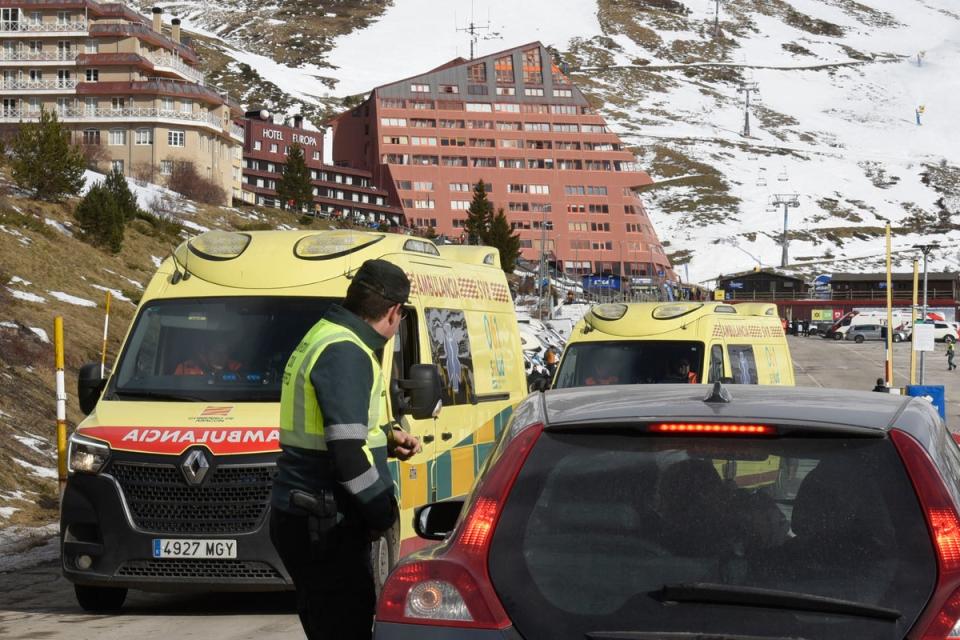 State TV channel TVE reported that around 80 people were trapped on the chairlifts in the immediate aftermath (EPA)