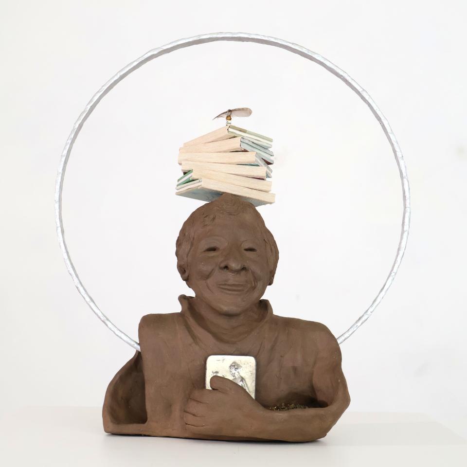 "Soil Saint #4: Jane," Lisa D. Watson's 14"x17"x7" stoneware sculpture