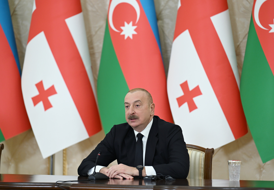 Georgia and Azerbaijan successfully play role of bridge between Europe and Asia - President Ilham Aliyev (FULL SPEECH)