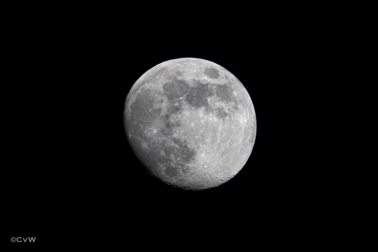 The moon yesterday