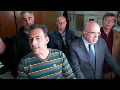 The Deputy Minister of Transport, Mr. Michalis Papadopoulos at the Station of Larissa