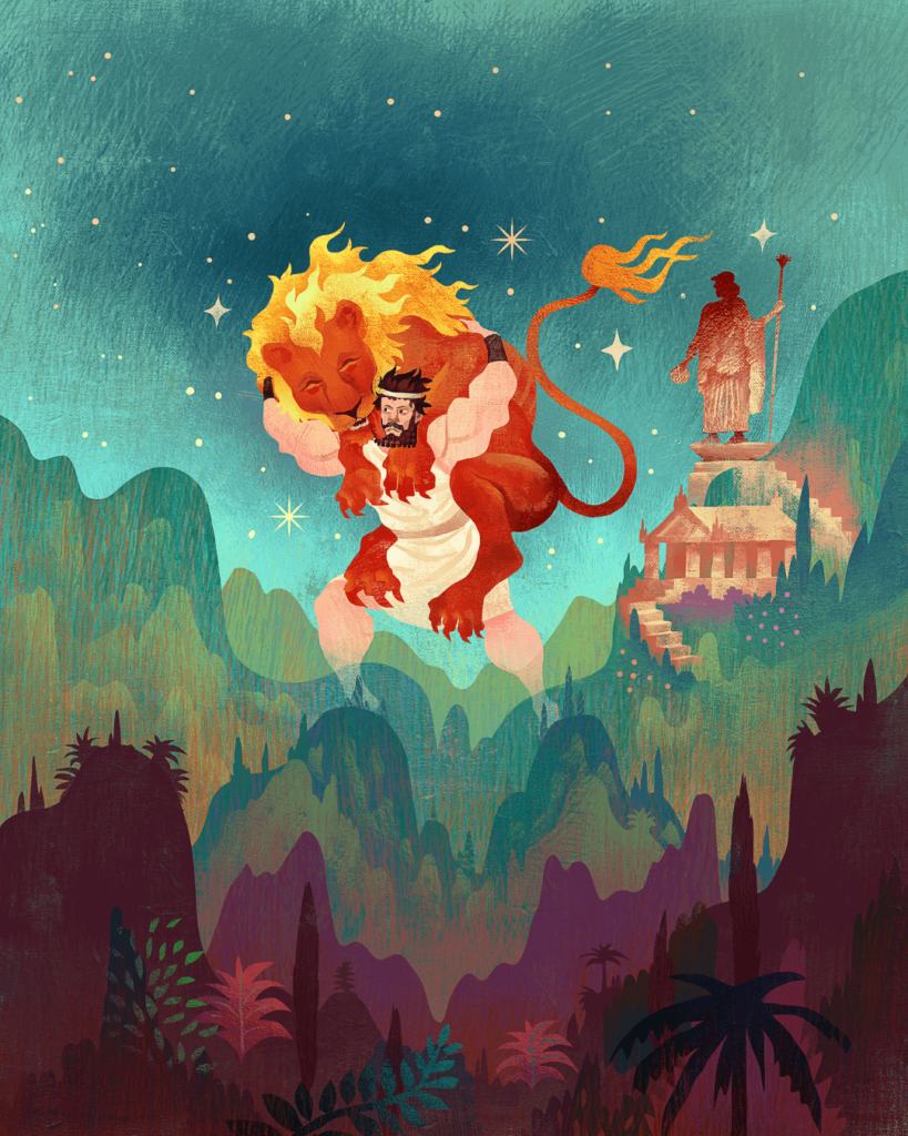 Wearing the Lion, illustrated by Tyler Miles Lockett (me)