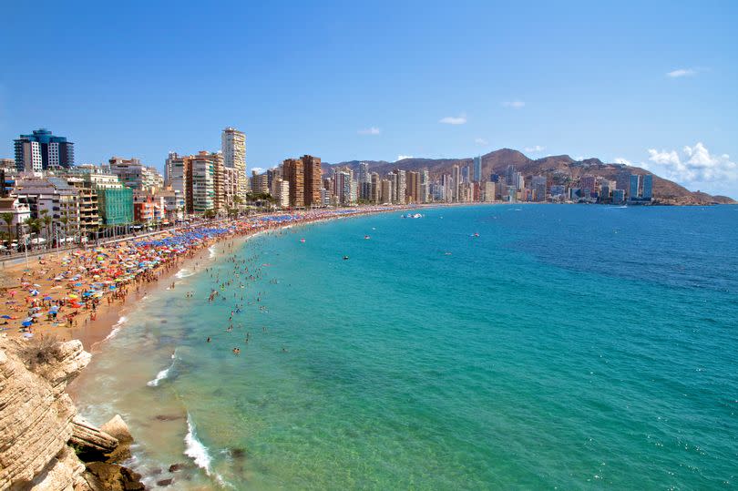 View of Benidorm in the Costa Blanca