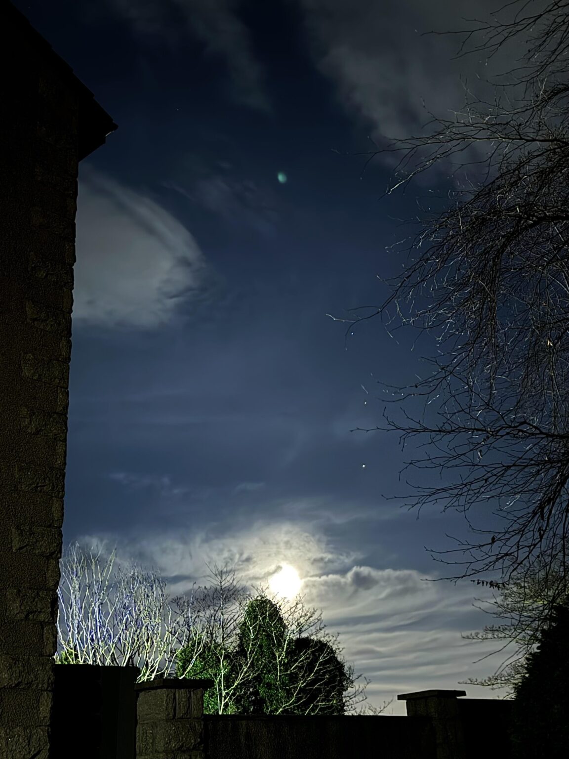 Is that tiny dot beside the moon Mars?