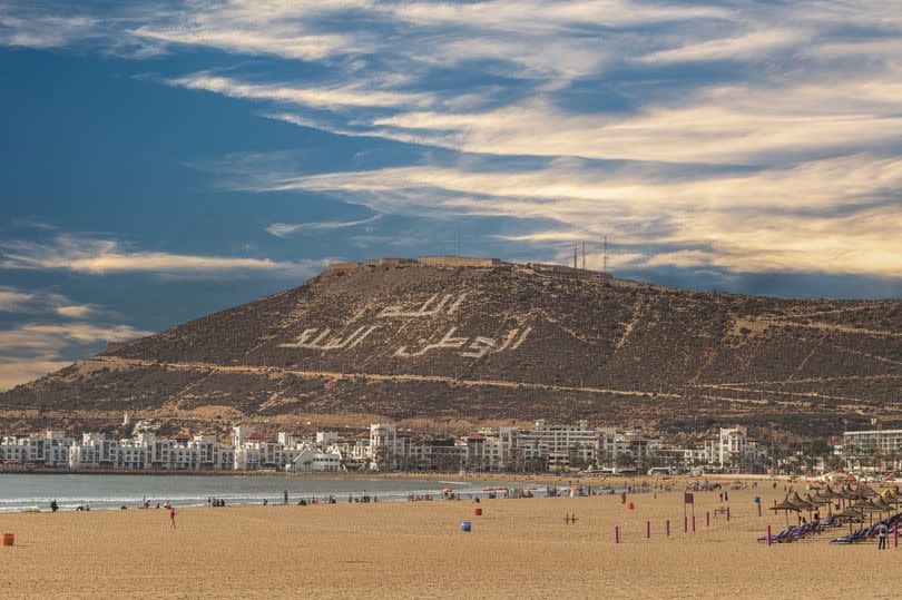 Agadir beach in Morocco