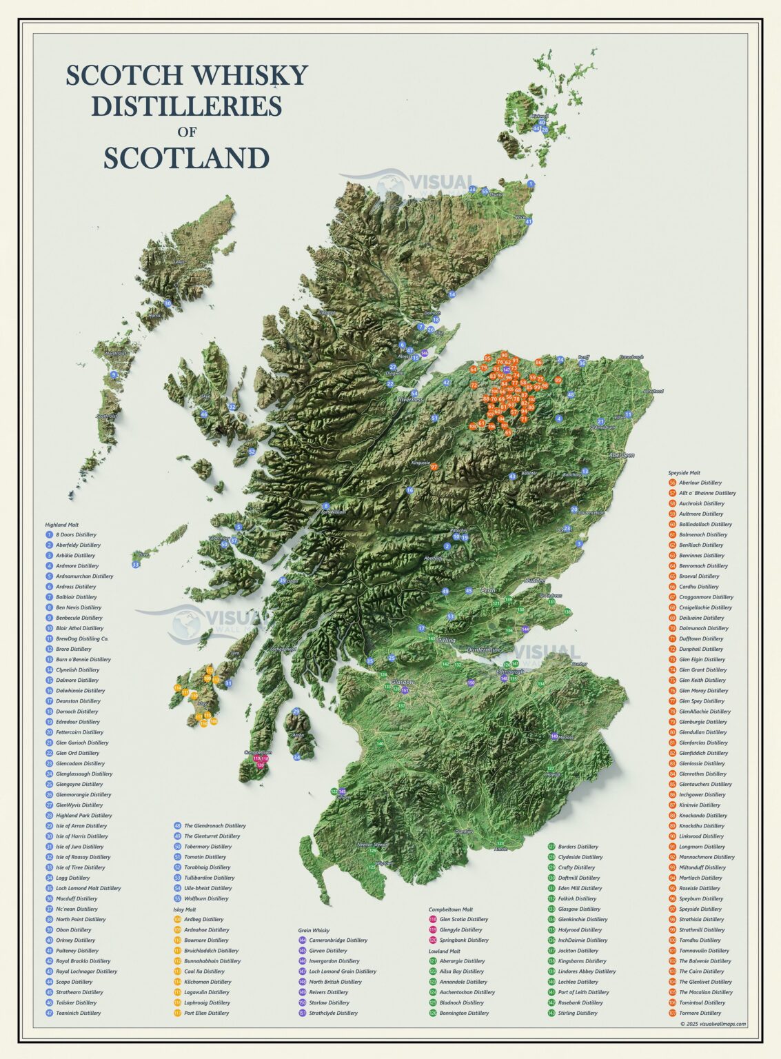 Scotch Distilleries of Scotland [OC]