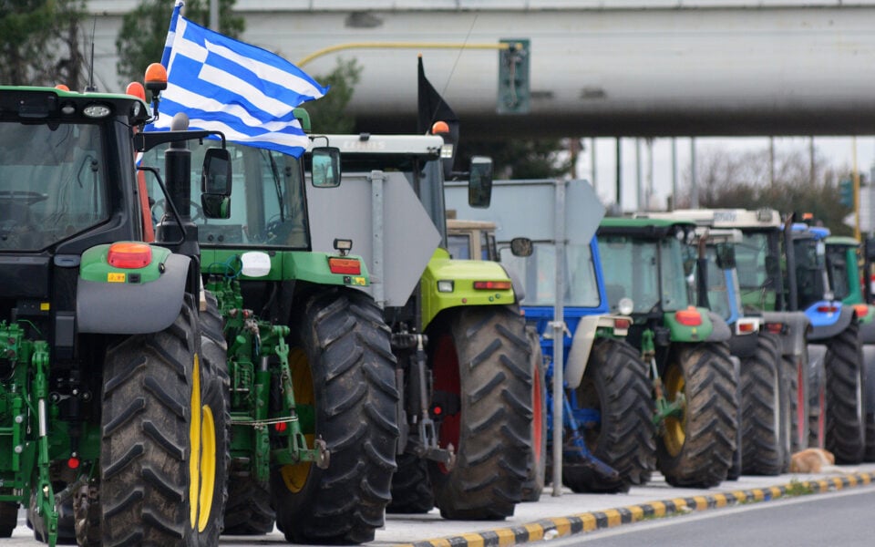 Farmers roll out their tractors across Greece to protest against rising production costs