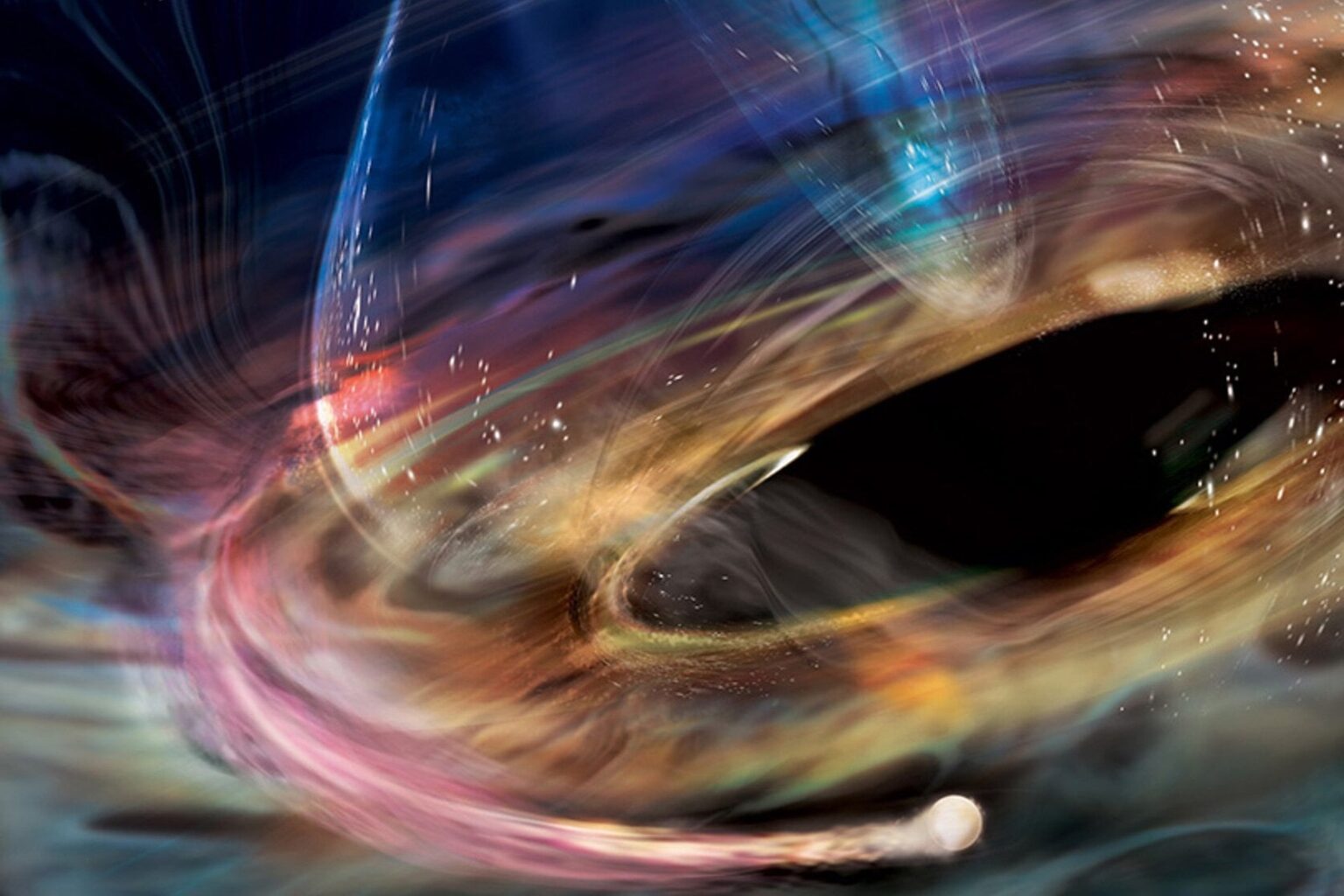 Astronomers observe X-ray flashes from a nearby supermassive black hole that accelerate mysteriously