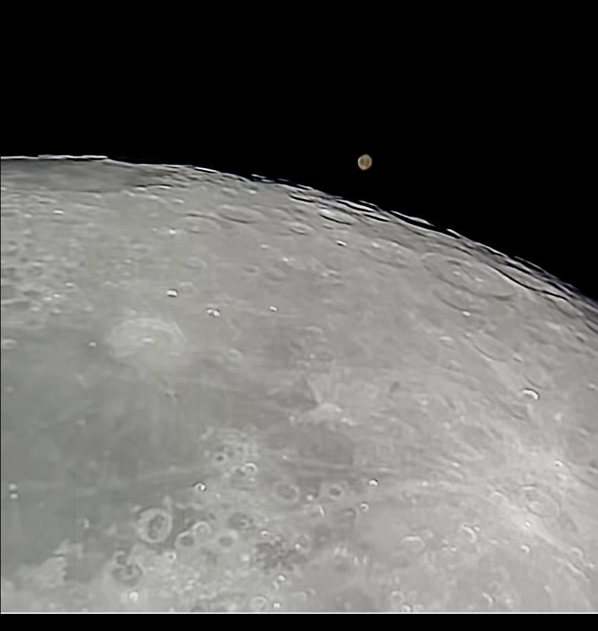 Mars Remerging From the Moon