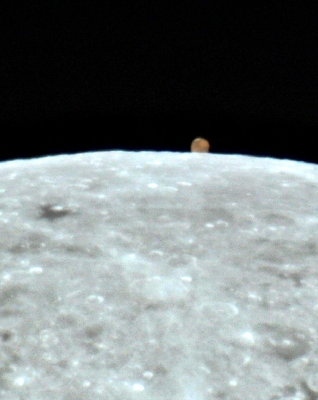Mars emerging after occultation