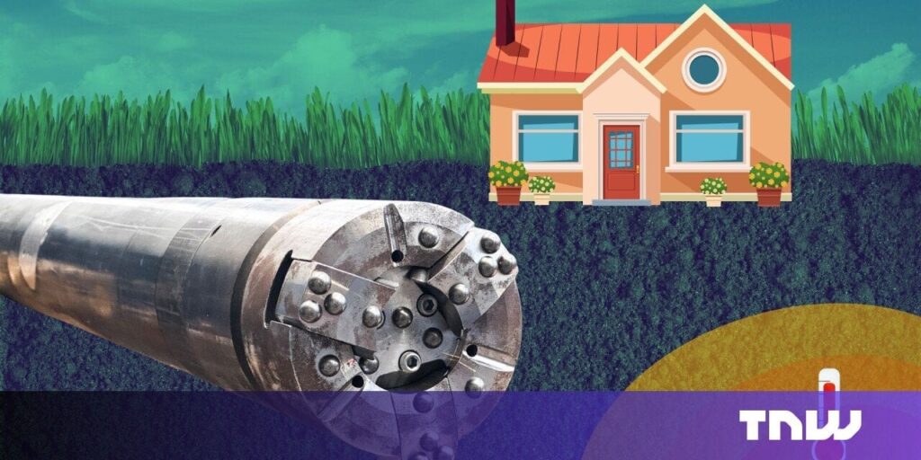 Powered from just an electrical socket, a Swiss firm has developed an autonomous drill that can drill down to 500 meters in people's gardens to allow them to tap into temperatures of 14 Celsius, enough to heat and cool homes throughout the year.