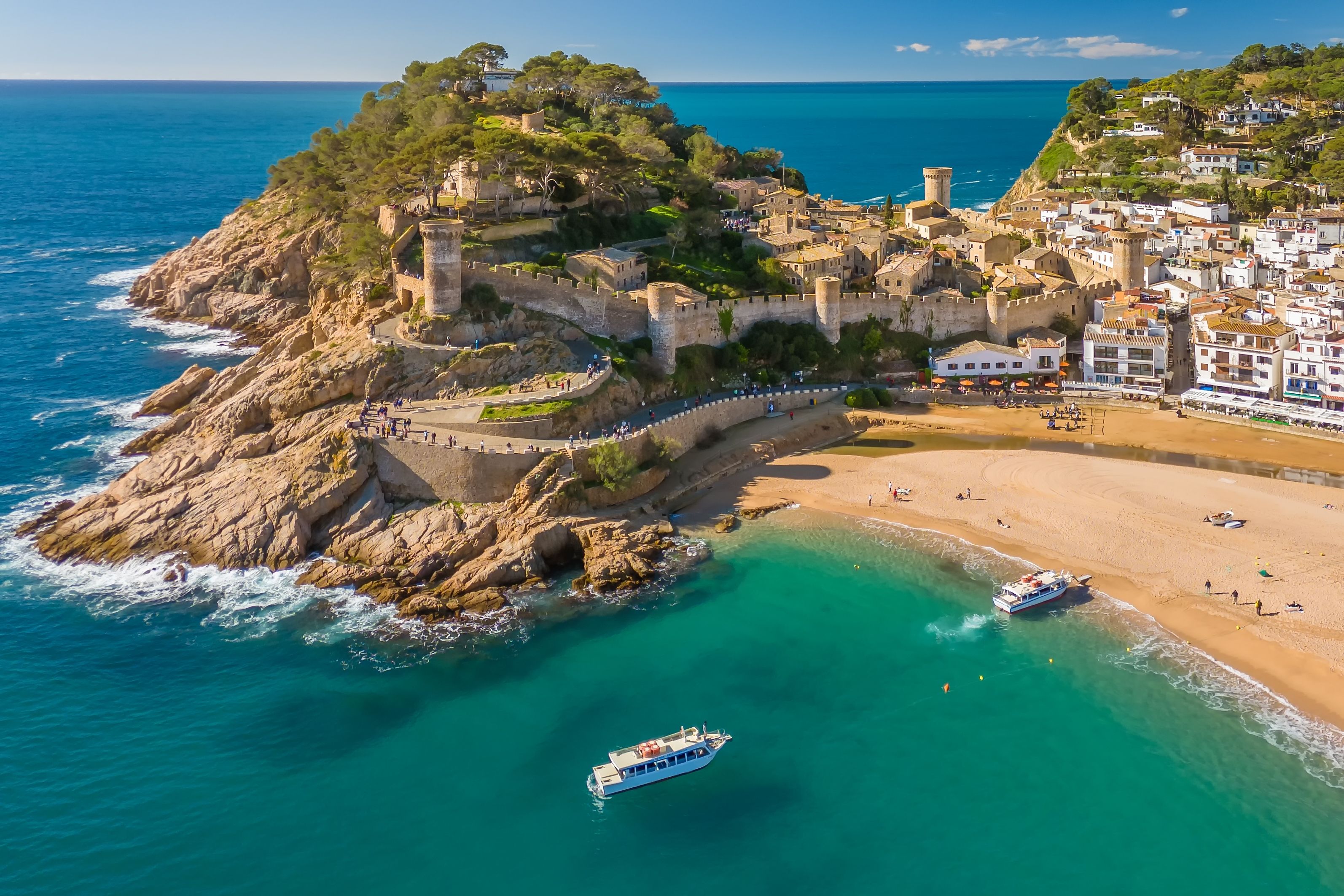 Tossa de Mar town on Costa Brava Mediterranean coast in Catalonia, Spain