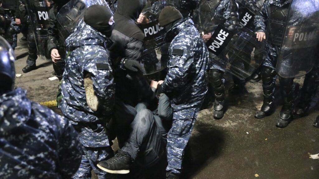 Police in Georgia turn increasingly brutal as mass protests over ending EU talks enter second week
