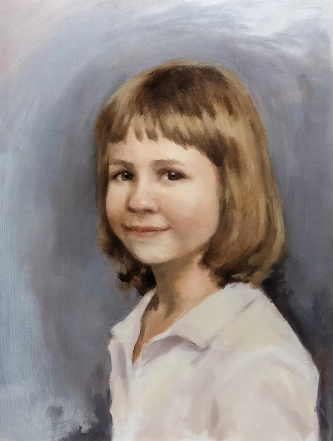 A portrait of a girl. Oil painting, practical for personalized portrait