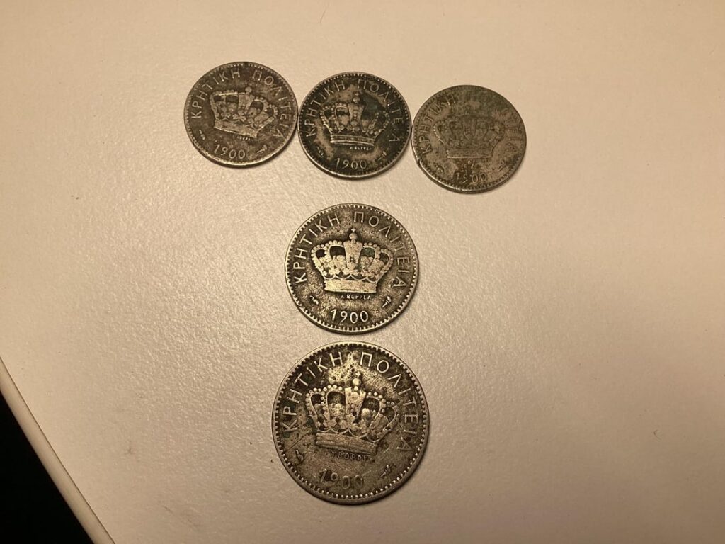 Some rare coins from the Greek island of Crete
