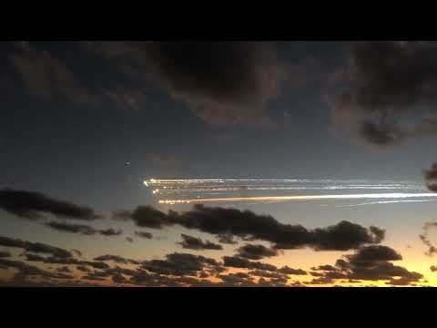 Just witnessed some space debris from our ship