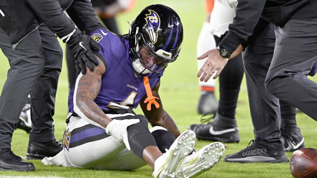 Zay Flowers injury update: Ravens WR at risk of missing wild-card playoff game with sprained knee, per report