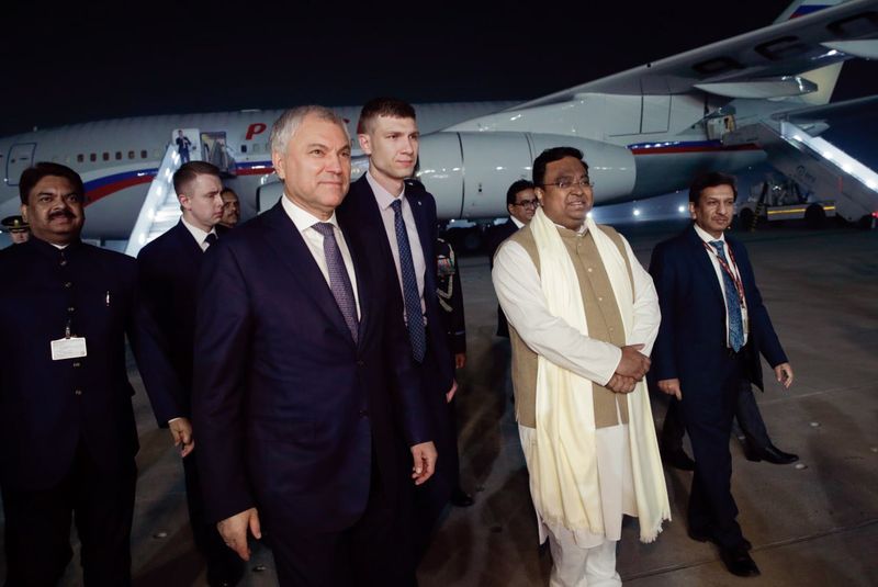 Russia’s State Duma chairman Vyacheslav Volodin arrives in India Russia’s State Duma chairman Vyacheslav Volodin arrives in India