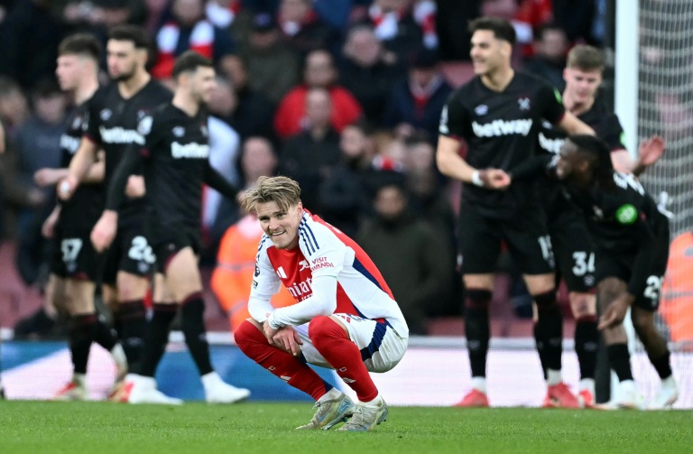 Arsenal were beaten 1-0 at home by West Ham (JUSTIN TALLIS)