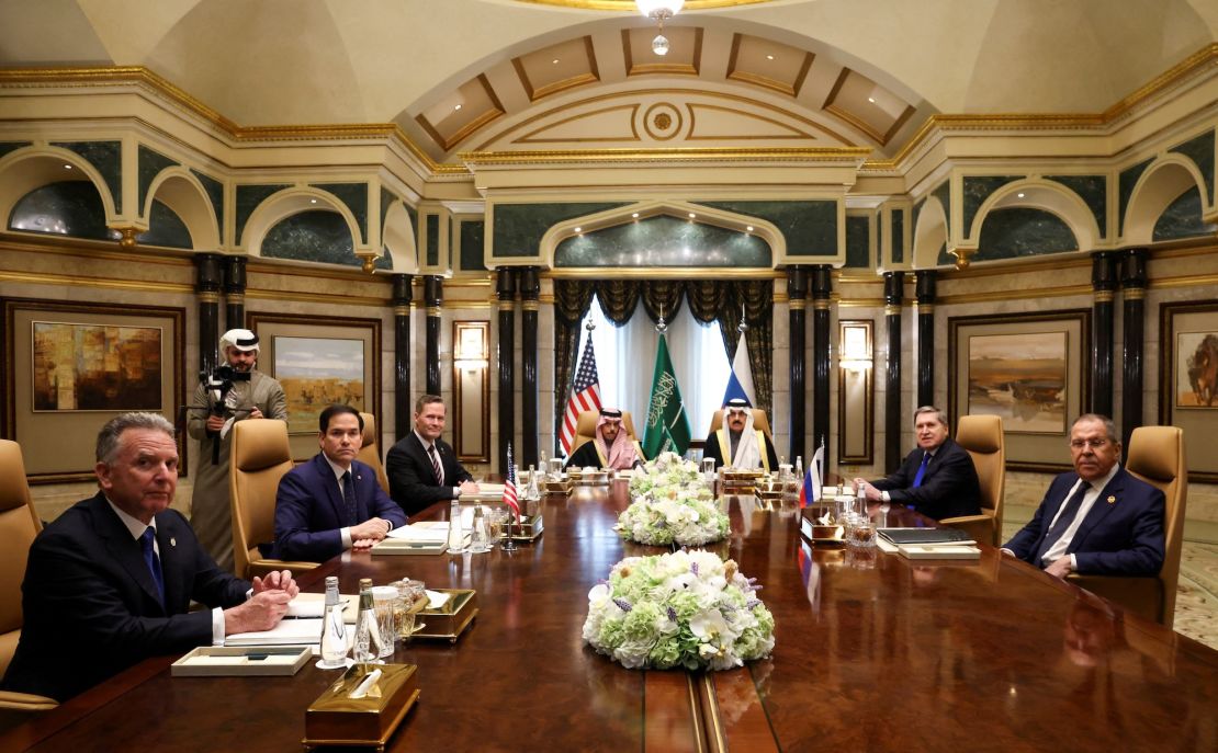 US and Russian delegations met with Saudi representatives in Riyadh, Saudi Arabia, February 18, 2025.