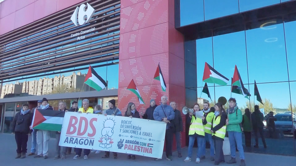 BDS activists in Spain’s Almeria urge boycott against Israeli-linked brands BDS activists in Spain’s Almeria urge boycott against Israeli-linked brands