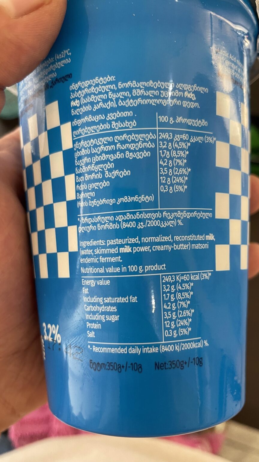 Is this nutritional label correct