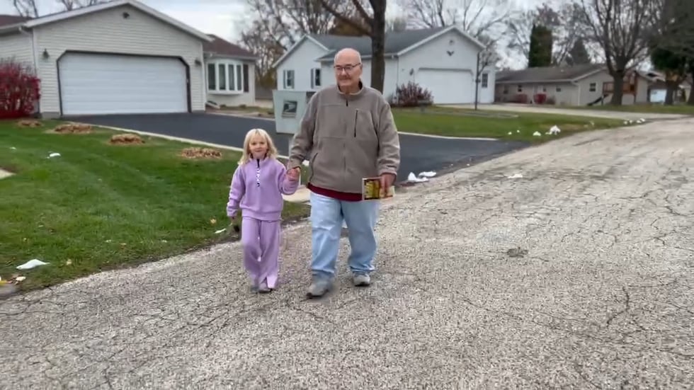 Jim Breitzman and his granddaughter, Lainey