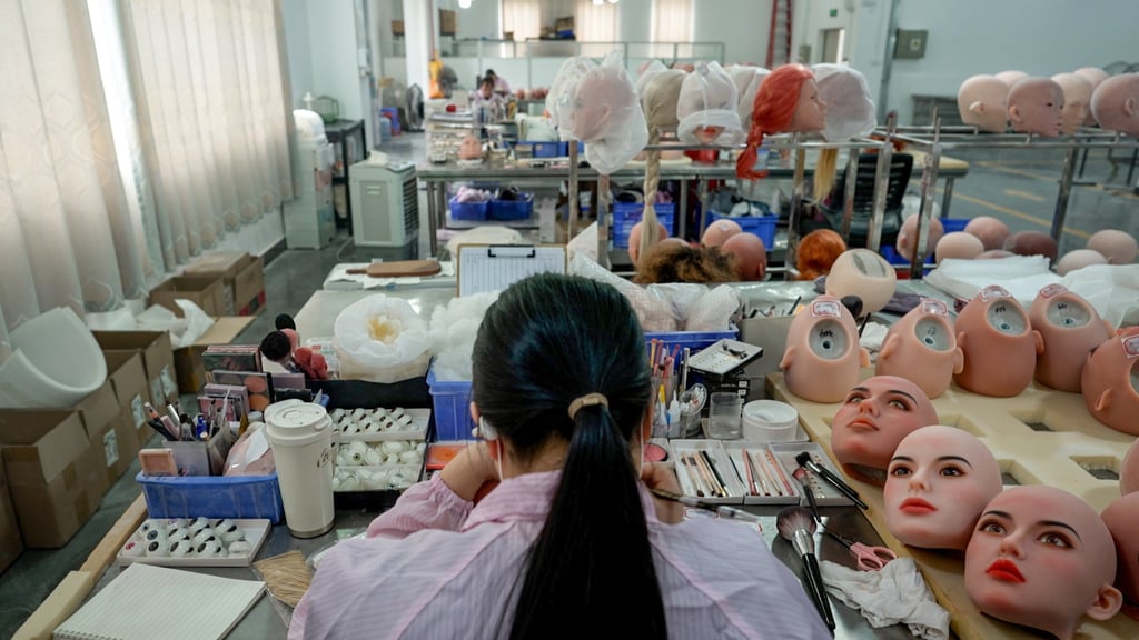 Sex dolls’ heads are sorted at an assembly line inside WMDoll’s factory in Zhongshan. Photo: Thomas Yau Sex dolls’ heads are sorted at an assembly line inside WMDoll’s factory in Zhongshan. Photo: Thomas Yau