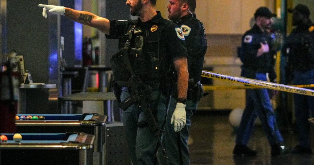 2 shot at Main Event entertainment center in Cobb County