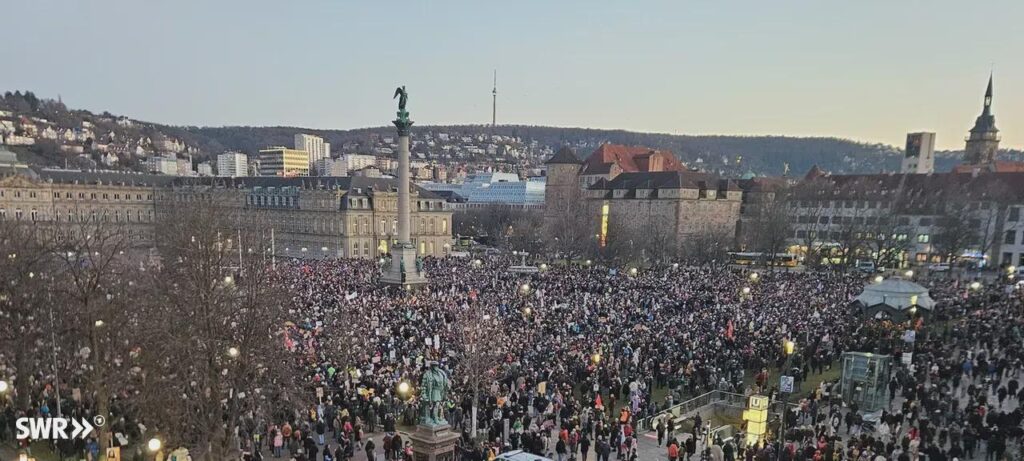 44k people demonstrate against the far right in Stuttgart