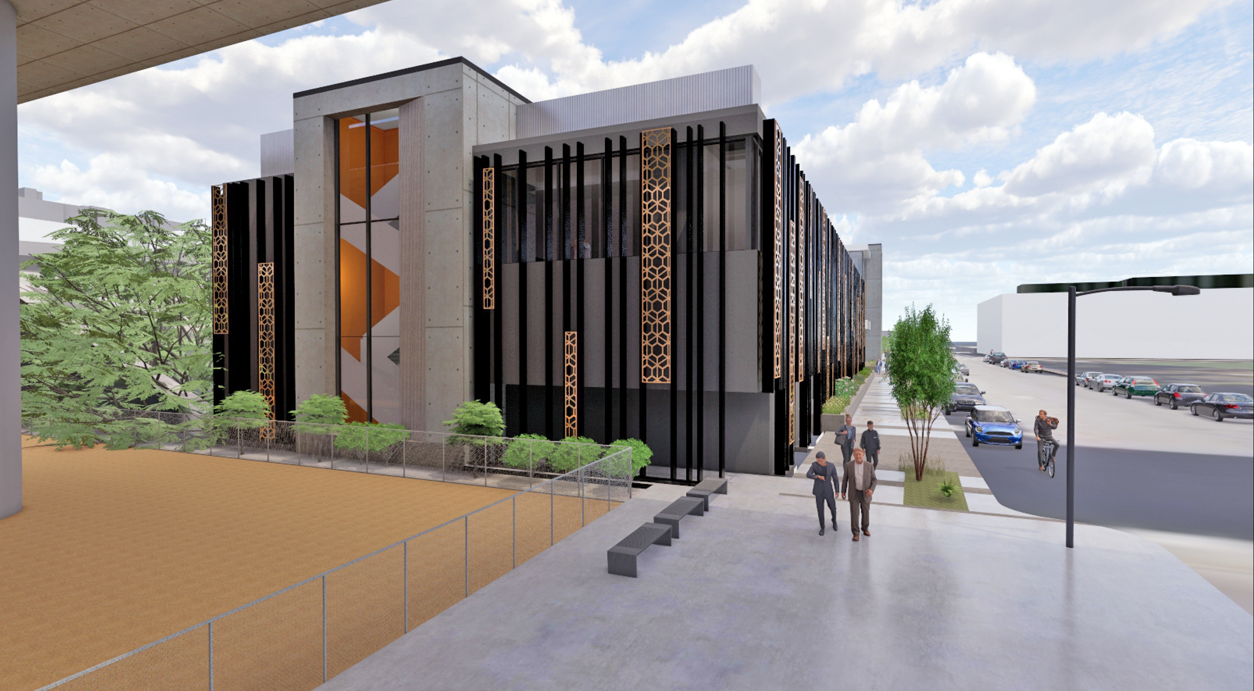 700 Indiana Street seen from below 20th Street, rendering by MBH Architects
