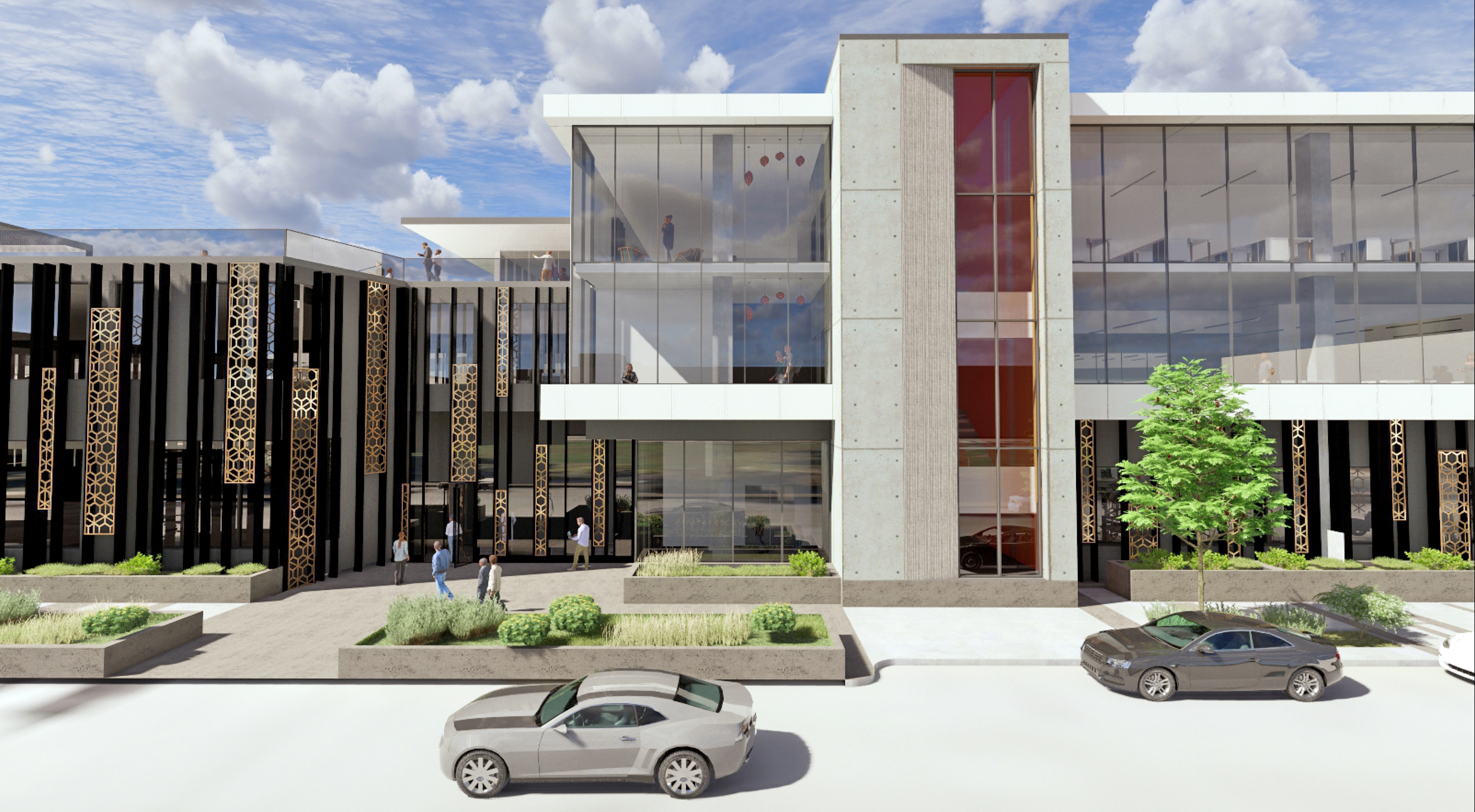 700 Indiana Street street activity, rendering by MBH Architects