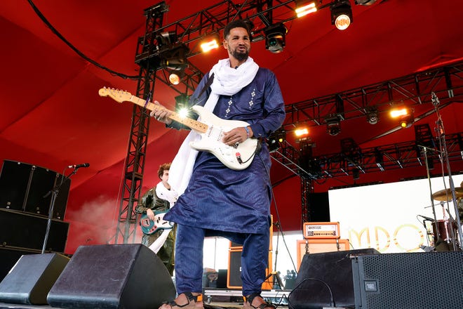 Nigerian musician Mdou Moctar will perform a special acoustic set Feb. 13 at Woodward Theater. Pictured: Moctar performs during the 2024 Coachella Valley Music and Arts Festival in Indio, California.