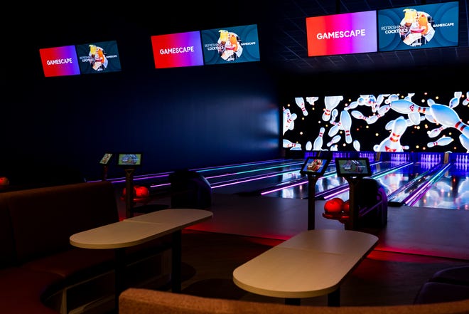Gamescape, El Paso’s new all-ages entertainment spot by Cinemark, features an 18-lane bowling alley, as seen on Friday, Feb. 21, 2025.