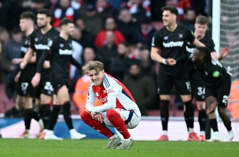 Arsenal were beaten 1-0 at home by West Ham (JUSTIN TALLIS)