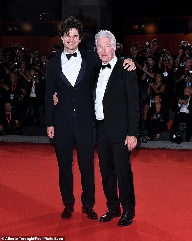 Gere has three children total, including son Homer with ex-wife Carey Lowell; pictured in September