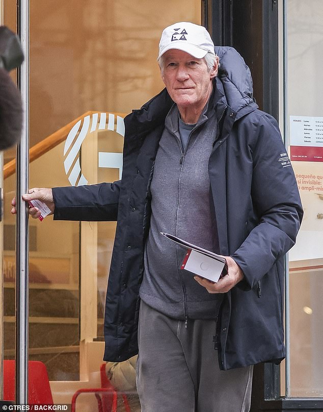 Richard Gere looked near unrecognizable during a casual outing in Madrid, Spain this week - after ditching the US with wife Alejandra Silva and their two kids