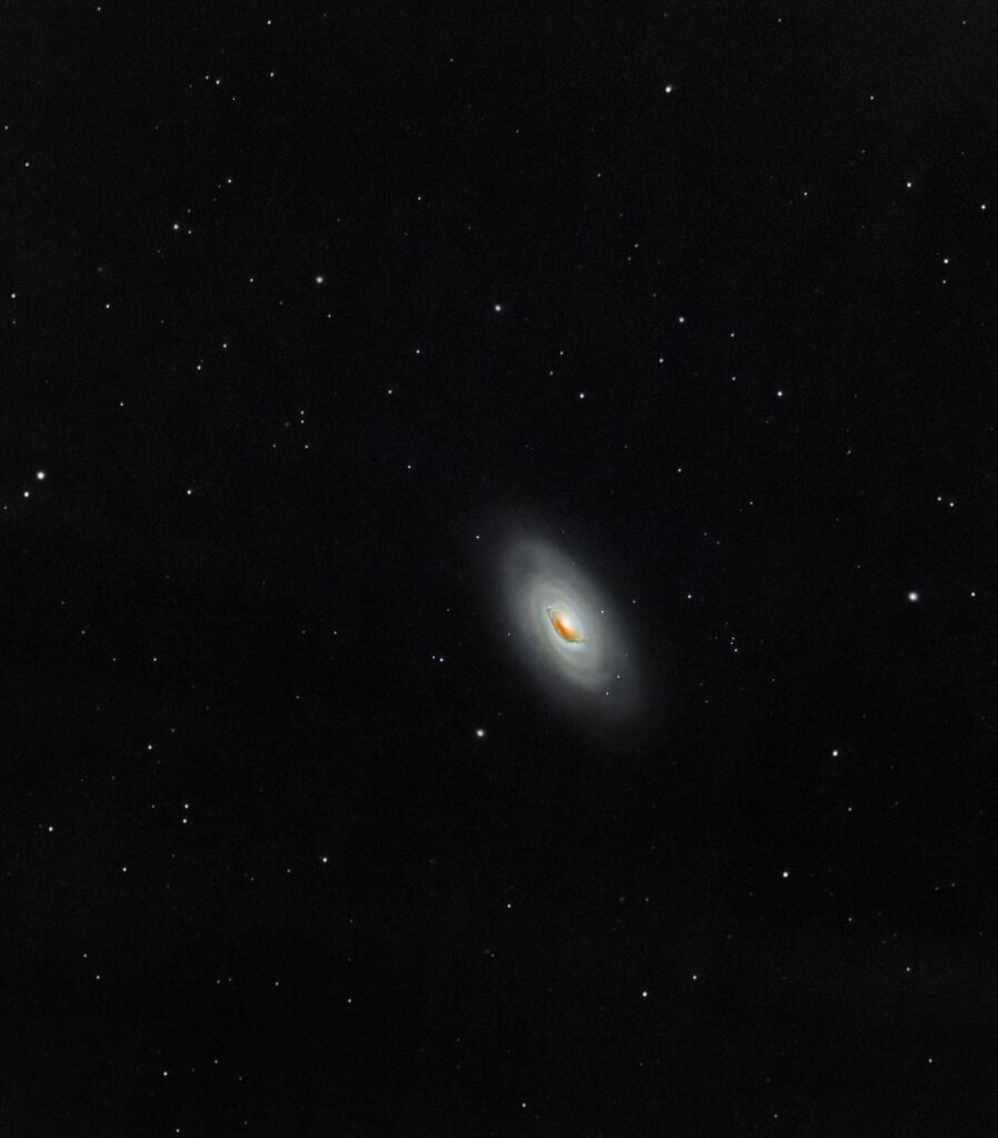 Black Eye Galaxy from Backyard Telescope
