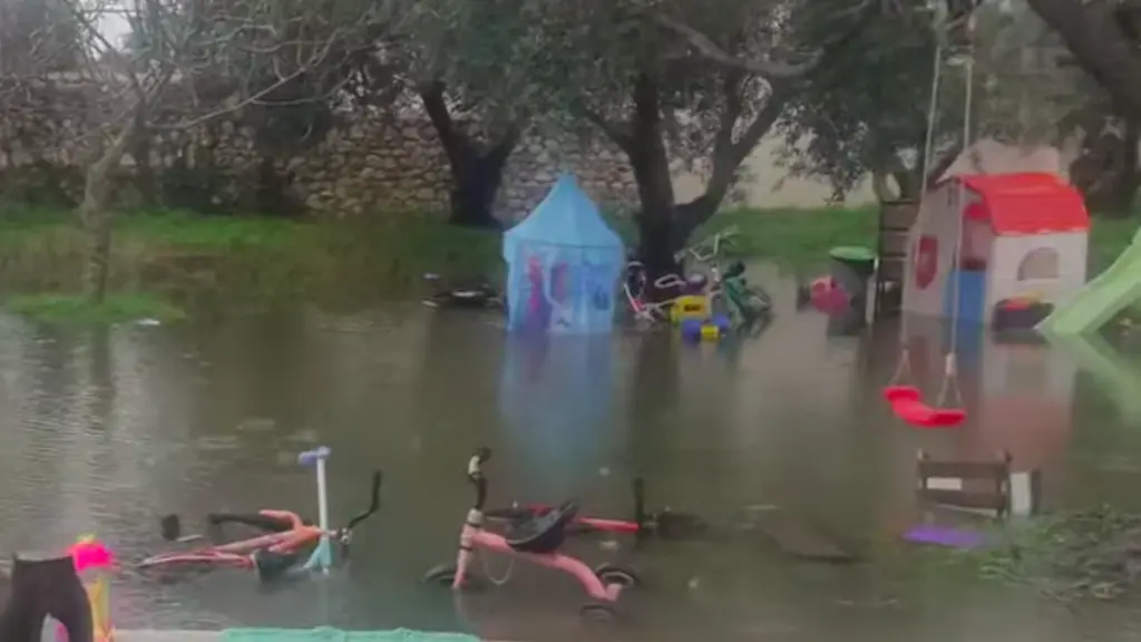 Flooding in Kephalonia on Friday, February 14, 2025.